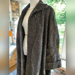 Vintage Persian Curly Lamb Fur Coat Flaws but rare and elegant